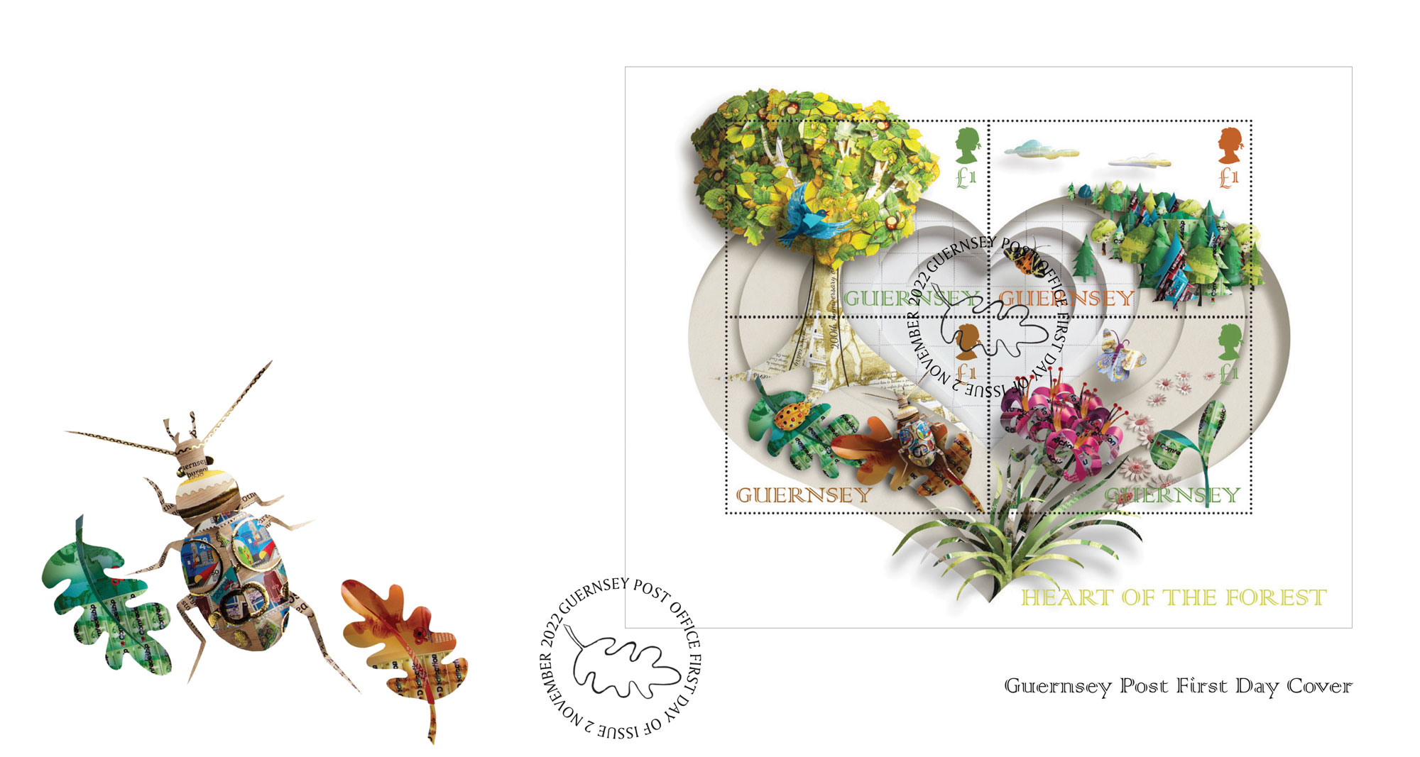 Heart of the Forest Souvenir Sheet First Day Cover